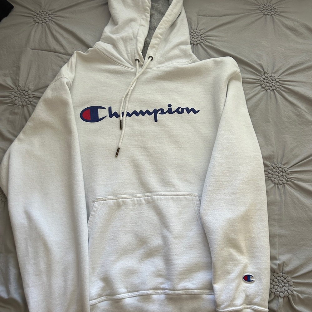 Champion White and Gray Hoodie